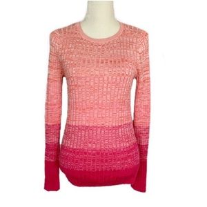 Ann Taylor Pink Long Sleeve Sweater Medium